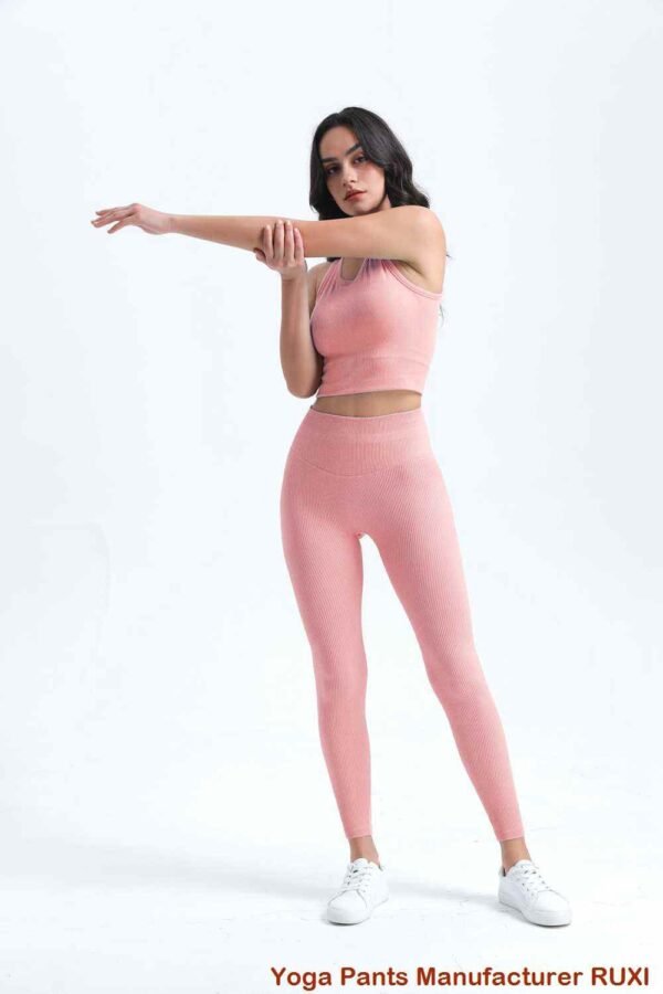Szare legginsy treningowe Wygodne stylowe ubranie sportowe